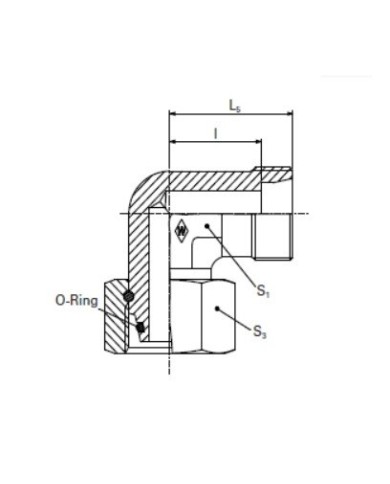 Serie L Einstellbare Winkel-Stutzen EWSD - VI-1.4571