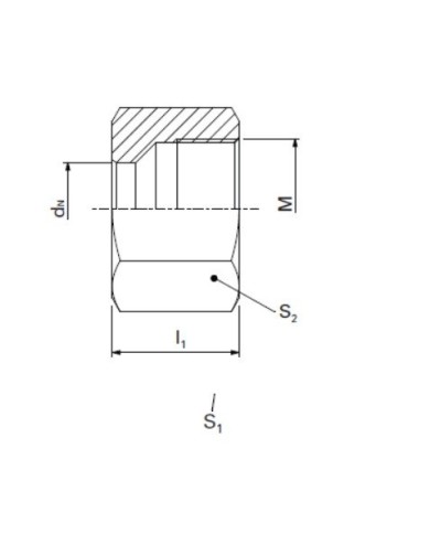 Serie L Überwurfmutter (Nut) M -1.4571