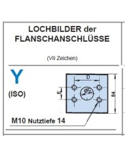 4-Lochflansch, Welle Kegel 1:5