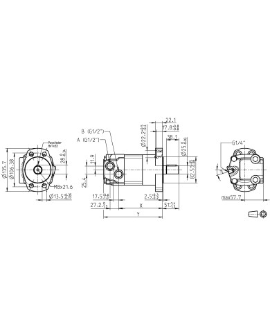 4-Lochflansch Magneto, 80 - 490 cm3/U