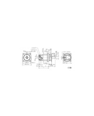 4-Lochfl. Wheel, 32mm Welle, 1/2" Anschluss