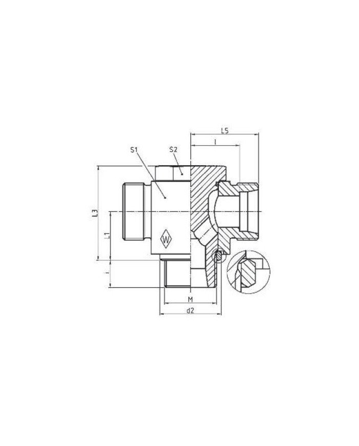Serie L T-Schwenkstutzen RSTS - M