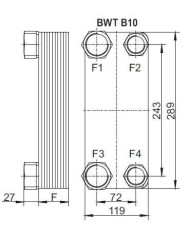Plattenwärmetauscher BWT B10, B25