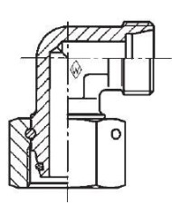 Einstellbare Winkel-Stutzen 90°