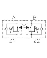 Doppelsenkbremshalte-Block