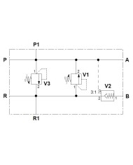 Doppel-Schockventilblock mit entsperrb. RSV